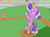 Size: 790x584 | Tagged: safe, artist:sunomii, pinkie pie, screwball, semi-anthro, g4, baseball, bipedal, missing cutie mark, pun