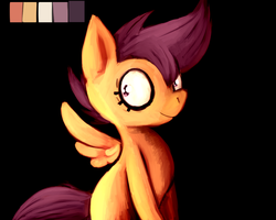 Size: 1280x1024 | Tagged: safe, artist:spanish-scoot, scootaloo, pegasus, pony, g4, female, filly, foal, solo