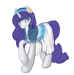 Size: 426x428 | Tagged: safe, artist:noel, rarity, pony, unicorn, g4, clothes, female, mare, solo