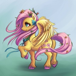 Size: 600x600 | Tagged: safe, artist:ninjaham, fluttershy, pegasus, pony, g4, butt, female, mare, plot, solo