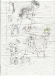 Size: 1700x2338 | Tagged: safe, artist:haloassassin, princess luna, earth pony, pegasus, pony, unicorn, g4, drawing, sketch