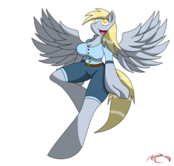 Size: 1337x1279 | Tagged: safe, artist:m a c d, derpy hooves, anthro, g4, breasts, busty derpy hooves, female