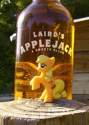 Size: 414x577 | Tagged: safe, artist:texasuberalles, applejack, g4, alcohol, applejack (drink), namesake, photo, pun, visual pun