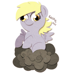 Size: 500x500 | Tagged: safe, artist:cuteskitty, derpy hooves, pegasus, pony, g4, cloud, felt, female, mare, solo