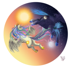 Size: 1044x961 | Tagged: safe, artist:php154, princess celestia, princess luna, g4, duo