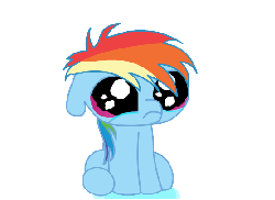 Size: 556x405 | Tagged: safe, artist:keanno, part of a set, rainbow dash, g4, animated, crying, emotional warfare, female, filly, foal, sad