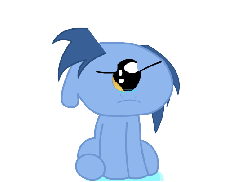 Size: 556x405 | Tagged: safe, artist:keanno, blues, donny swineclop, noteworthy, cyclops, g4, animated, animation error, colt, crying, emotional warfare, foal, sad