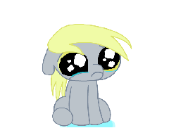 Size: 556x405 | Tagged: safe, artist:keanno, derpy hooves, g4, animated, crying, emotional warfare, female, filly, foal, sad