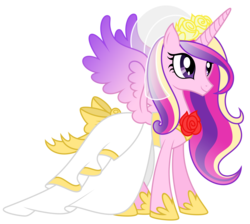 Size: 11959x10696 | Tagged: safe, artist:echo-and-hazel-ponis, princess cadance, alicorn, pony, g4, absurd resolution, clothes, concave belly, dress, female, looking up, mare, simple background, slender, solo, thin, transparent background, vector, wedding dress