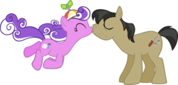 Size: 7173x3452 | Tagged: safe, artist:astringe, jack hammer, screwball, earth pony, pony, g4, duo, eyes closed, female, floating, kissing, male, screwhammer, shipping, simple background, straight, transparent background