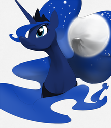 Size: 826x949 | Tagged: safe, artist:sunibee, princess luna, pony, g4, female, moon, solo