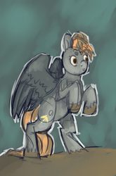 Size: 1181x1785 | Tagged: safe, oc, oc only, pegasus, pony, mud, muddy, muddy puddles, puddle