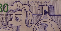 Size: 3136x1612 | Tagged: safe, artist:fuloljk, pinkie pie, fanfic:cupcakes, g4