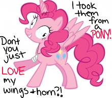 Size: 220x192 | Tagged: safe, artist:clobug98, pinkie pie, fanfic:cupcakes, g4, duo, palindrome get