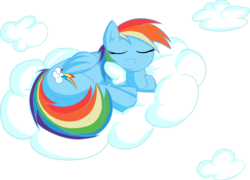 Size: 2919x2102 | Tagged: safe, artist:darkyosh, rainbow dash, g4, cute, high res, sleeping