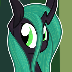 Size: 400x400 | Tagged: safe, artist:weeping-alicorns, queen chrysalis, changeling, changeling queen, g4, cute, cutealis, female, filly queen chrysalis, green changeling