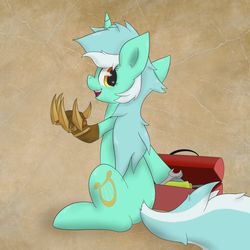 Size: 800x800 | Tagged: safe, artist:muffinsforever, lyra heartstrings, g4, claws, hand