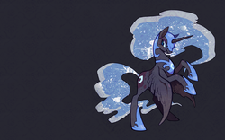 Size: 2560x1600 | Tagged: safe, artist:mi-eau, nightmare moon, alicorn, pony, g4, female, mare, rearing, solo, wallpaper