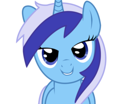 Size: 900x770 | Tagged: dead source, safe, artist:eruvon, minuette, pony, unicorn, g4, bedroom eyes, love face, simple background, solo, transparent background, vector