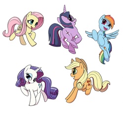 Size: 1400x1301 | Tagged: safe, artist:tanya roberts, applejack, fluttershy, rainbow dash, rarity, twilight sparkle, g4