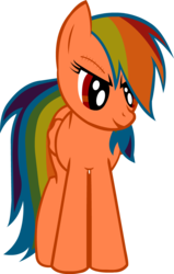 Size: 718x1127 | Tagged: safe, rainbow dash, oc, oc:wob niar, pegasus, pony, turnabout storm, g4, evil twin, simple background, transparent background, vector