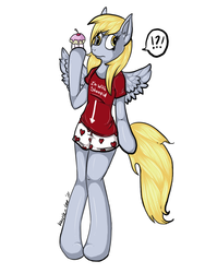 Size: 600x800 | Tagged: safe, artist:sharkyteef, derpy hooves, anthro, g4, clothes, underwear