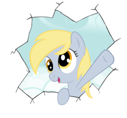 Size: 6138x5688 | Tagged: safe, artist:jjbanton, derpy hooves, pegasus, pony, g4, absurd resolution, female, fourth wall, mare, simple background, solo, transparent background