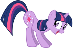 Size: 7582x4968 | Tagged: artist needed, source needed, useless source url, safe, twilight sparkle, pony, unicorn, g4, the cutie pox, absurd resolution, ass up, cute, female, fun pose, look at my butt, mare, open mouth, simple background, solo, transparent background, twibutt, unicorn twilight, vector