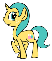 Size: 328x391 | Tagged: safe, artist:darlimondoll, squirmy, g1, g4, female, filly, g1 to g4, generation leap, simple background, white background