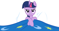 Size: 4727x2498 | Tagged: artist needed, source needed, useless source url, safe, twilight sparkle, pony, unicorn, g4, look before you sleep, bed, female, simple background, solo, transparent background, unicorn twilight, vector