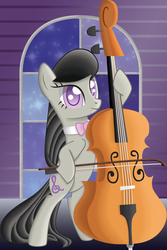 Size: 995x1487 | Tagged: safe, artist:tjtreece, octavia melody, earth pony, pony, g4, cello, female, musical instrument, solo