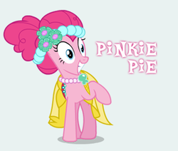 Size: 290x246 | Tagged: safe, pinkie pie, earth pony, pony, g4, bridesmaid dress, bridesmaid pinkie, clothes, dress, female, mare, solo, wedding