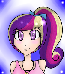 Size: 390x450 | Tagged: safe, artist:clobug98, princess cadance, human, g4, female, humanized, solo