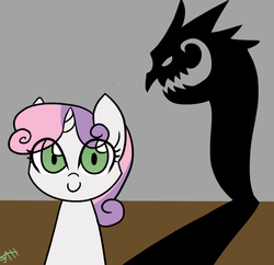 Size: 792x768 | Tagged: safe, artist:annehairball, sweetie belle, mentally advanced series, g4, duo, thrackerzod