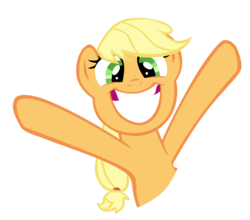 Size: 800x704 | Tagged: safe, artist:haloreplicas, applejack, g4, duo, irrational exuberance, simple background, transparent background, vector