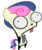 Size: 610x730 | Tagged: safe, bon bon, sweetie drops, g4, gir, invader zim, simple background, transparent background