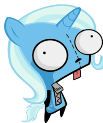 Size: 610x730 | Tagged: safe, trixie, g4, gir, invader zim, simple background, solo, transparent background