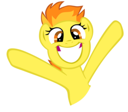 Size: 800x704 | Tagged: safe, artist:haloreplicas, spitfire, pegasus, pony, g4, female, hug, irrational exuberance, show accurate, simple background, solo, transparent background