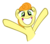 Size: 800x704 | Tagged: safe, artist:haloreplicas, carrot top, golden harvest, pony, g4, female, hug, irrational exuberance, simple background, solo, transparent background, vector