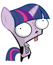 Size: 1000x1233 | Tagged: safe, twilight sparkle, g4, gir, invader zim, simple background, solo, transparent background