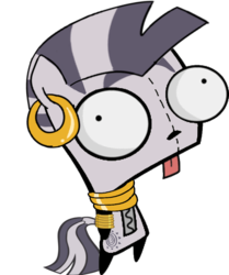 Size: 610x730 | Tagged: safe, zecora, zebra, g4, gir, invader zim, simple background, solo, transparent background