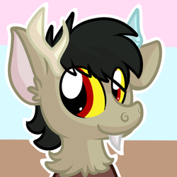 Size: 400x400 | Tagged: safe, artist:weeping-alicorns, discord, draconequus, g4, cute, discute, looking at you, male, smiling, smiling at you, solo