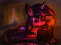 Size: 1500x1112 | Tagged: safe, artist:conversekicker, twilight sparkle, g4, book, smiling