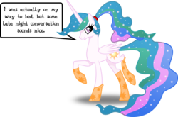 Size: 1280x845 | Tagged: dead source, safe, artist:voaxmasterspydre, princess celestia, alicorn, pony, g4, .svg available, alternate hairstyle, clothes, cute, cutelestia, female, mare, ponytail, simple background, socks, solo, transparent background, vector