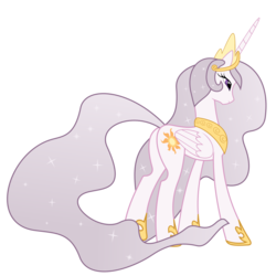 Size: 3000x3000 | Tagged: safe, artist:alexiy777, princess celestia, alicorn, pony, princess molestia, g4, butt, female, high res, mare, plot, simple background, solo, transparent background, vector