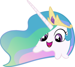 Size: 5000x4449 | Tagged: safe, artist:crisx3, princess celestia, pony, g4, absurd resolution, blob, brain slug, female, futurama, male, simple background, solo, transparent background, vector, wat