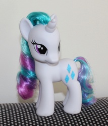 Size: 1867x2177 | Tagged: safe, princess celestia, rarity, oc, oc only, oc:raristia, pony, unicorn, g4, brushable, fusion, fusion:princess celestia, fusion:rarilestia, fusion:rarity, irl, photo, prototype, solo, toy