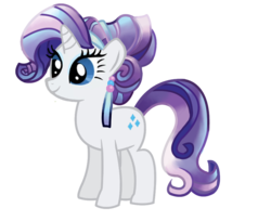 Size: 900x736 | Tagged: safe, artist:schnuffitrunks, rarity, pony, g4, season 3, alternate hairstyle, solo