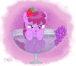 Size: 1890x1637 | Tagged: safe, artist:dalilastar, berry punch, berryshine, g4, drunk, filly, punch bowl