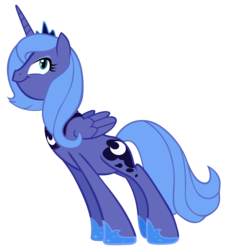 Size: 2000x2200 | Tagged: safe, artist:mihaaaa, princess luna, alicorn, pony, g4, female, high res, s1 luna, simple background, solo, transparent background, vector
